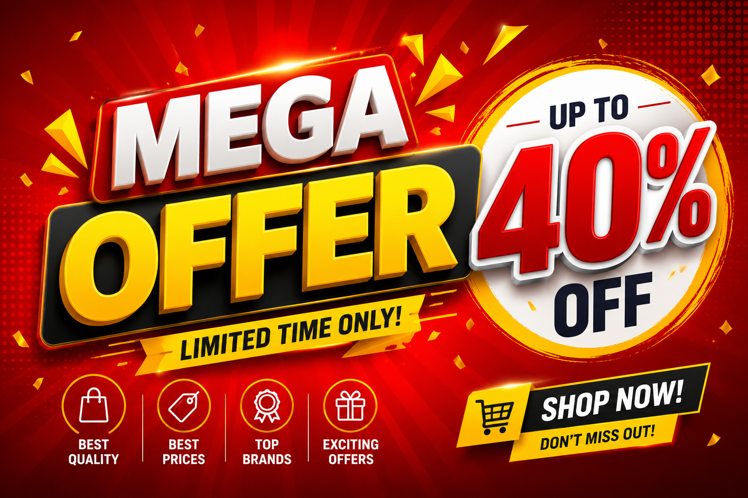 mega offer up to 40%