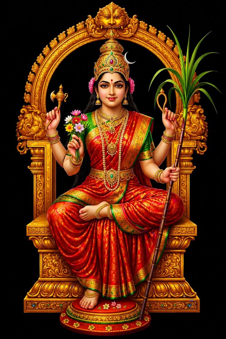 Kamthi amman with Blac Background