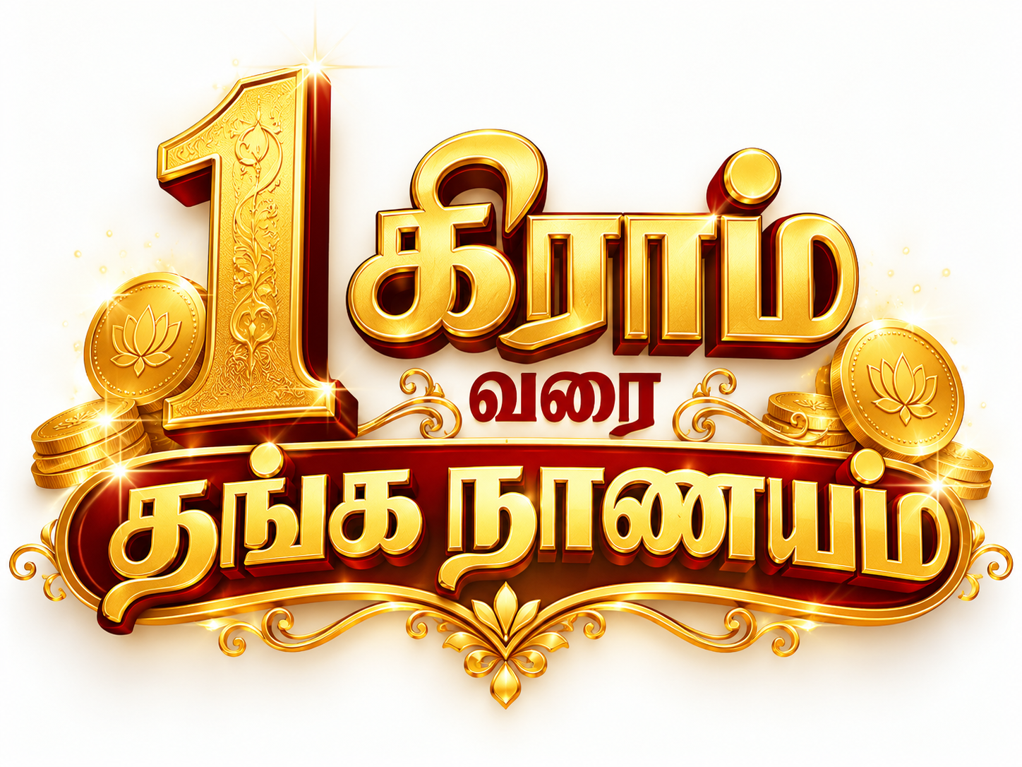 1 கிராம் வரை தங்க நாணயம்