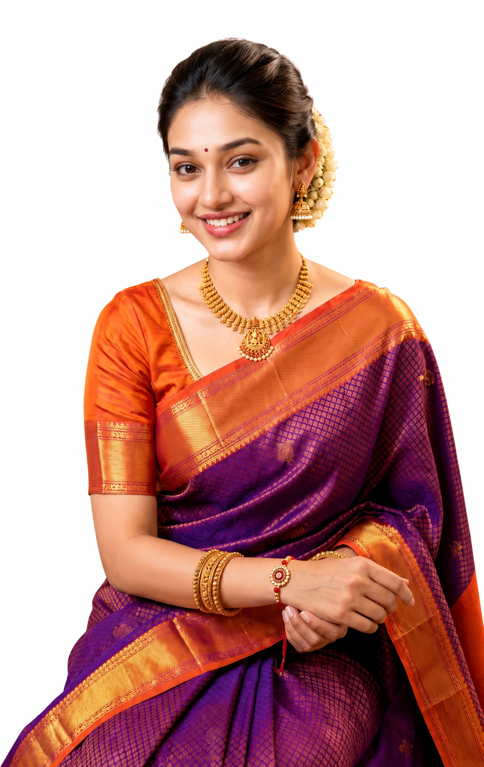 Traditional South Indian Bridal & Festive Saree Look