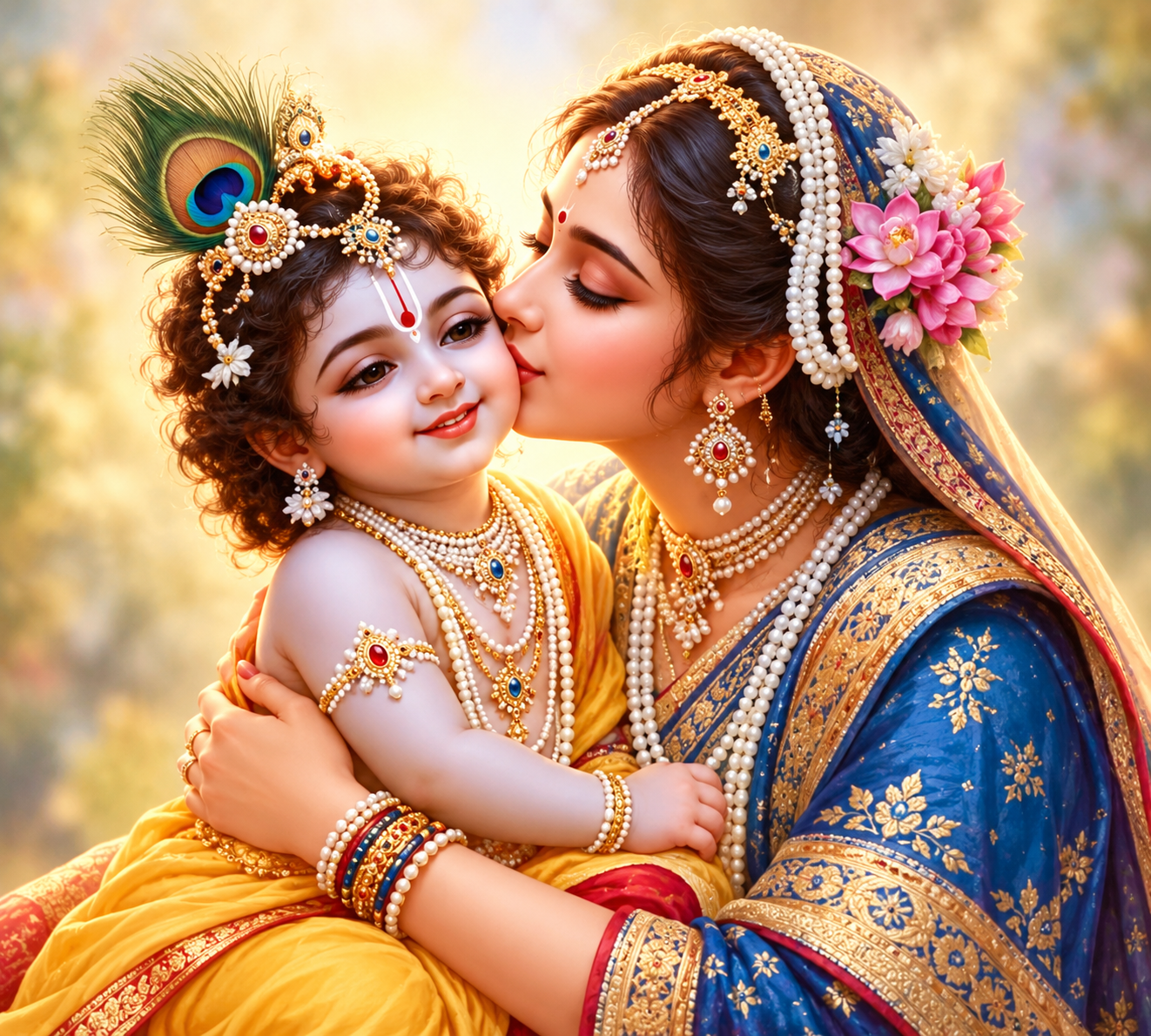 Yashoda’s Tender Kiss to Krishna